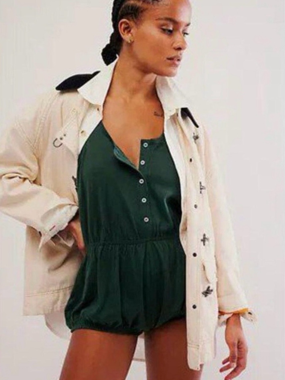 Free people intimately cool again mini playsuit